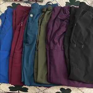 Mixed Colors Medical Scrub Pants - Blue, Burgundy, Teal, Olive, Purple, Black